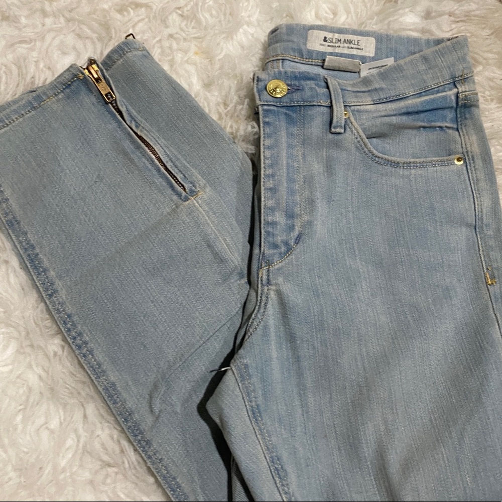 H&M Slim Ankle Zipper Leg Jeans